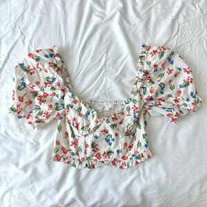 ASTR Floral Crop Top